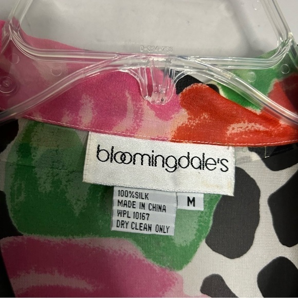 Vintage Bloomingdale’s Silk 3 piece relaxed wide leg floral animal print set - Picture 12 of 16